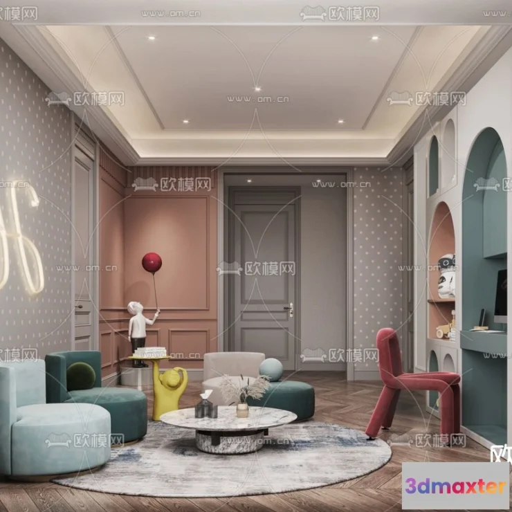 1142796 - Corona Render 3D Scenes - Study Room - 0002