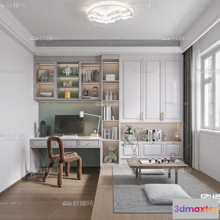 1142798 - Corona Render 3D Scenes - Study Room - 0003