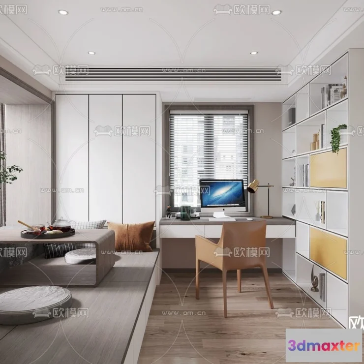 1142800 - Corona Render 3D Scenes - Study Room - 0004