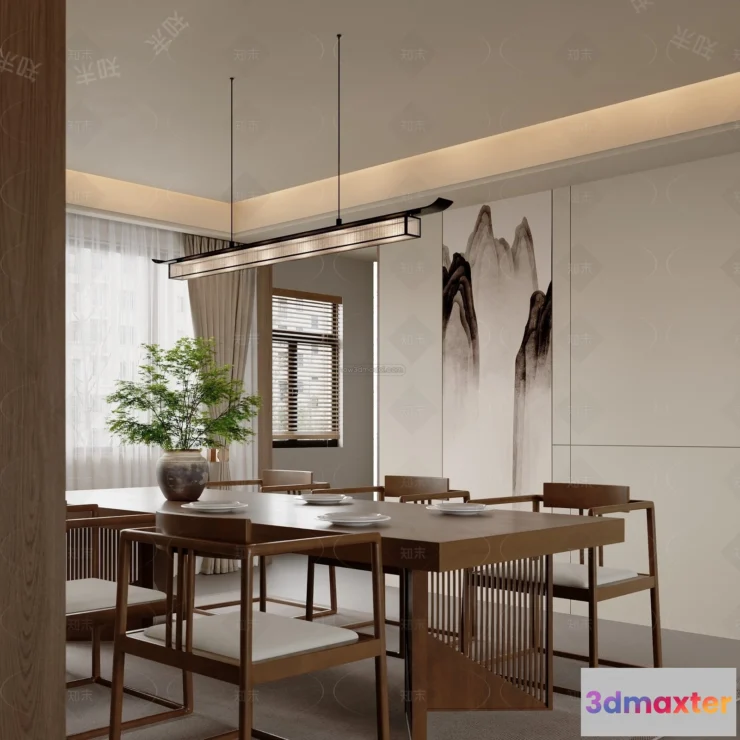 1573978 - Modern Style Interior 3D Blocks and 3D Models - Study Room 3D Scene - 689 3D Max