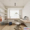 1573990 - Modern Style Interior 3D Blocks and 3D Models - Study Room 3D Scene - 695 3D Max