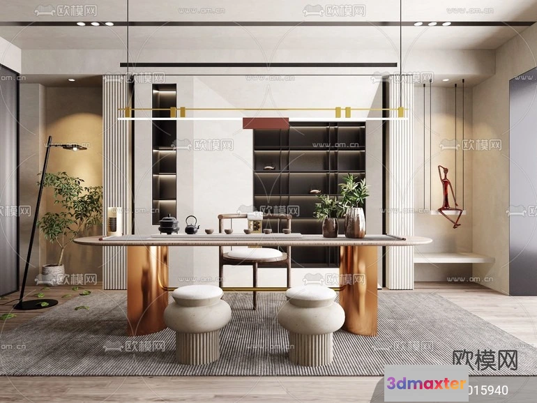 1242832 - TEA ROOM - VRAY  CORONA - 3D MODEL - 2540