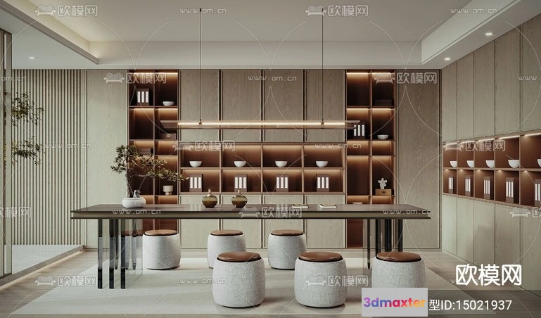 1242860 - TEA ROOM - VRAY  CORONA - 3D MODEL - 2554