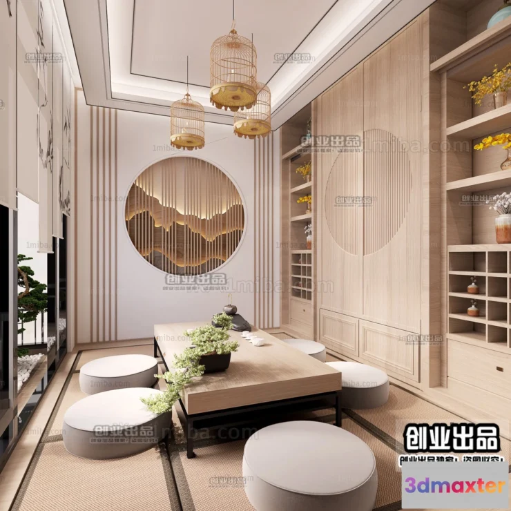 1378719 - Tearoom 3D Interior Scene - Japanese Style - 014 3D Max