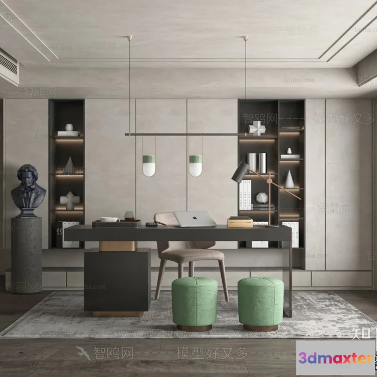 1386994 - Tearoom - Modern Style Interior 3D Scenes - 3D Model - 002 3D Max