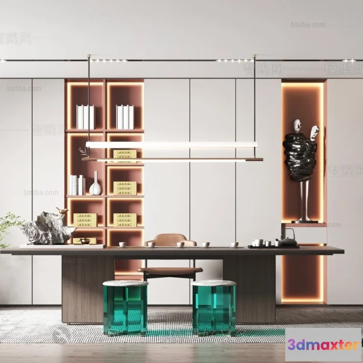 1387057 - Tearoom - Modern Style Interior 3D Scenes - 3D Model - 003 3D Max