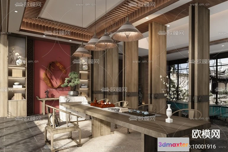 1535488 - TEA ROOM - 3D Model For Interior Design - 10914 3D Max