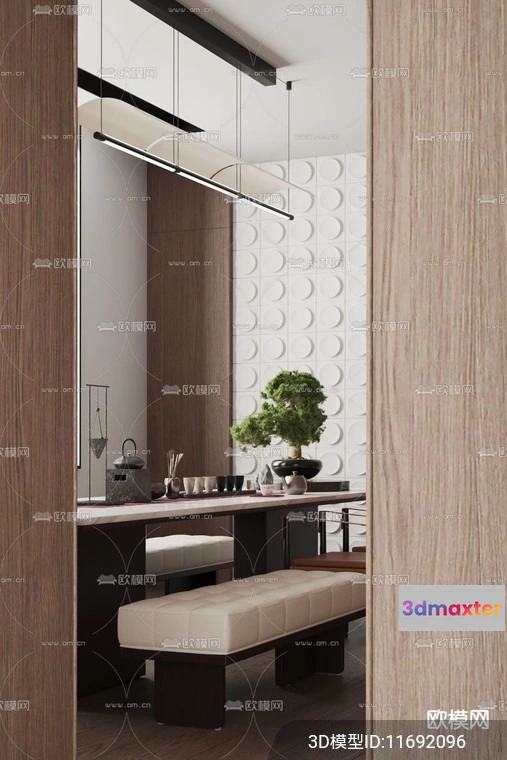 1535490 - TEA ROOM - 3D Model For Interior Design - 10915 3D Max