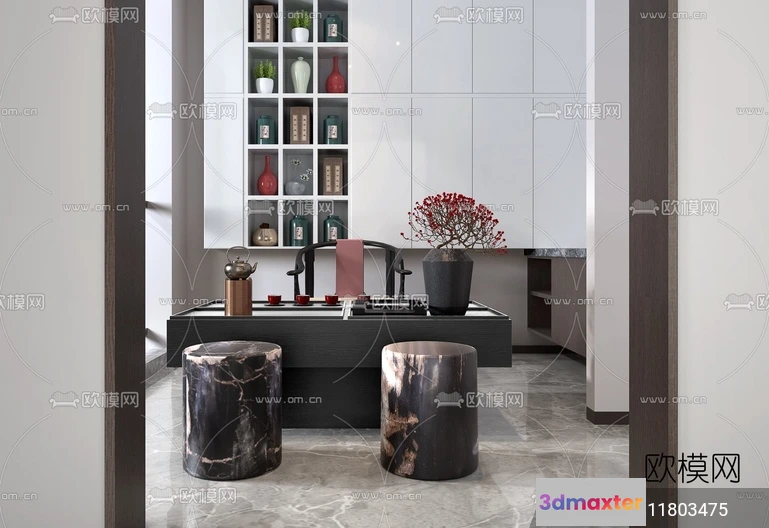 1535492 - TEA ROOM - 3D Model For Interior Design - 10916 3D Max