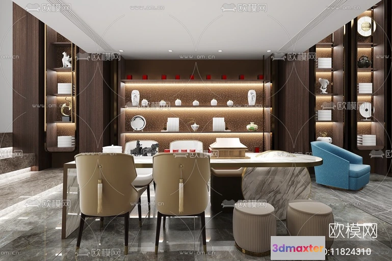 1535494 - TEA ROOM - 3D Model For Interior Design - 10917 3D Max