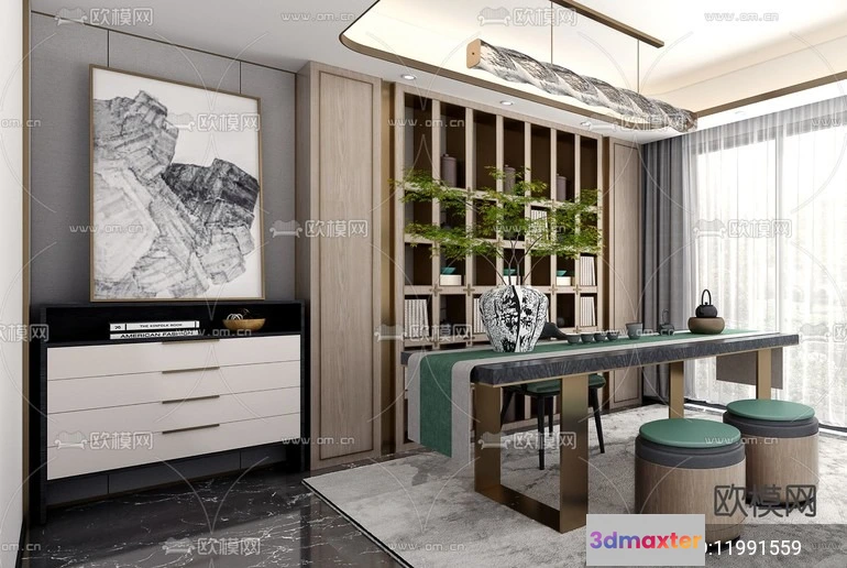 1535500 - TEA ROOM - 3D Model For Interior Design - 10920 3D Max