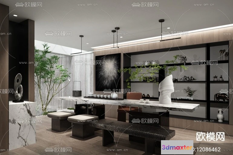1535502 - TEA ROOM - 3D Model For Interior Design - 10921 3D Max
