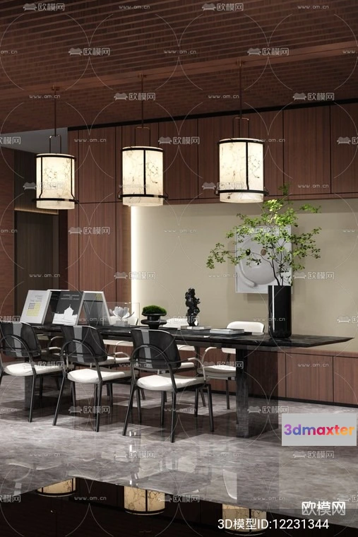 1535504 - TEA ROOM - 3D Model For Interior Design - 10922 3D Max