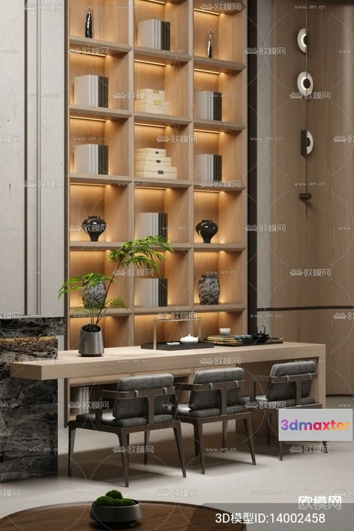 1535506 - TEA ROOM - 3D Model For Interior Design - 10923 3D Max