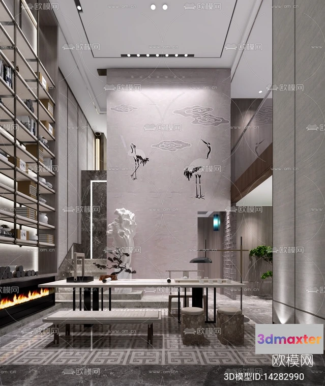 1535508 - TEA ROOM - 3D Model For Interior Design - 10924 3D Max