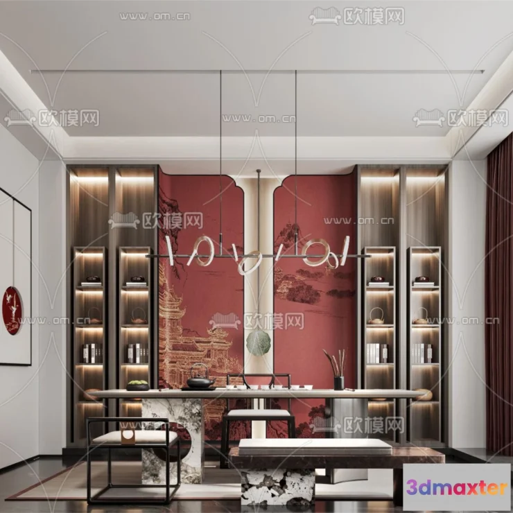 1535510 - TEA ROOM - 3D Model For Interior Design - 10925 3D Max