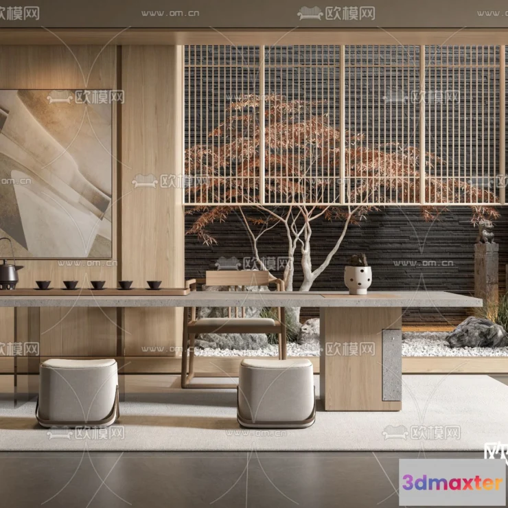 1535516 - TEA ROOM - 3D Model For Interior Design - 10928 3D Max