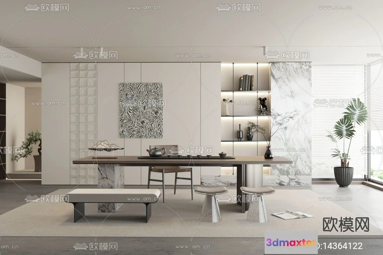 1535520 - TEA ROOM - 3D Model For Interior Design - 10930 3D Max