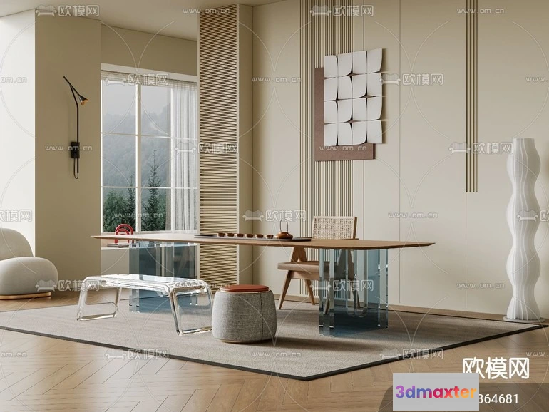 1535524 - TEA ROOM - 3D Model For Interior Design - 10932 3D Max