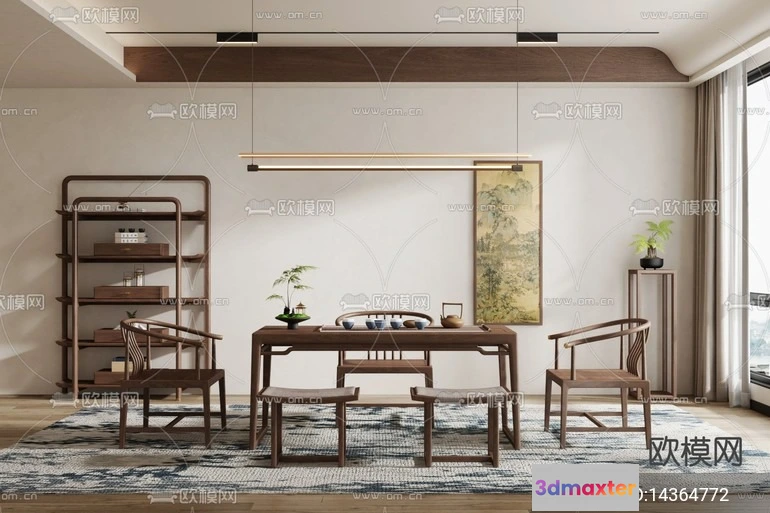 1535526 - TEA ROOM - 3D Model For Interior Design - 10933 3D Max