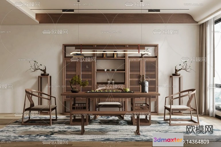 1535532 - TEA ROOM - 3D Model For Interior Design - 10936 3D Max