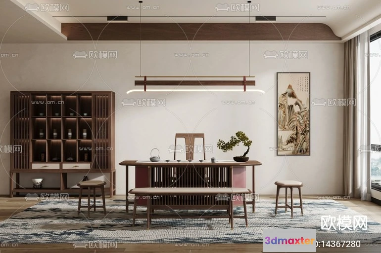 1535538 - TEA ROOM - 3D Model For Interior Design - 10939 3D Max