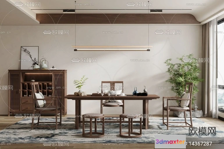 1535540 - TEA ROOM - 3D Model For Interior Design - 10940 3D Max