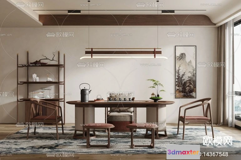 1535548 - TEA ROOM - 3D Model For Interior Design - 10944 3D Max