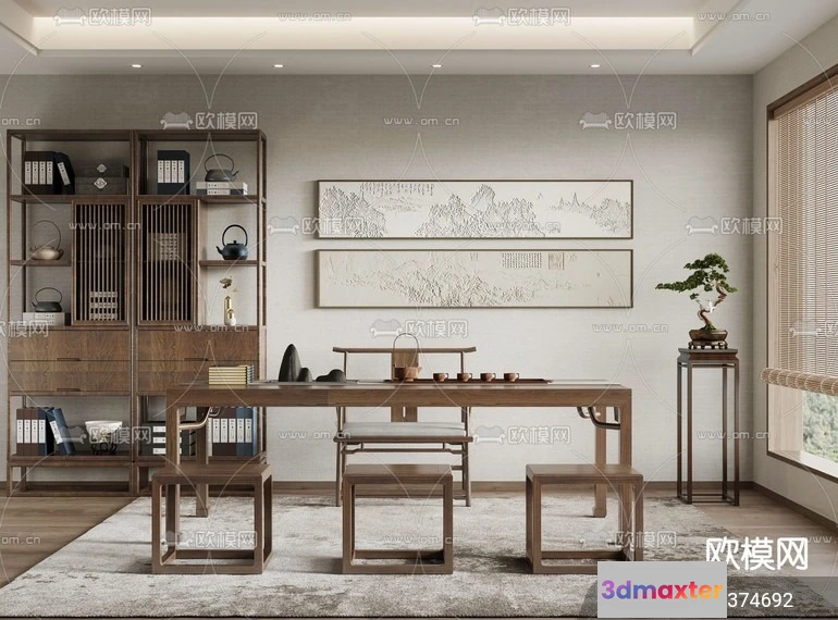 1535582 - TEA ROOM - 3D Model For Interior Design - 10961 3D Max