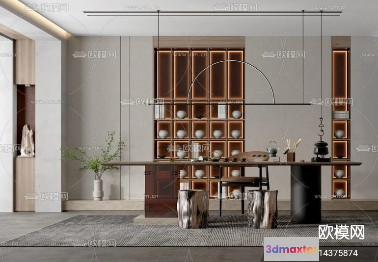 1535590 - TEA ROOM - 3D Model For Interior Design - 10965 3D Max