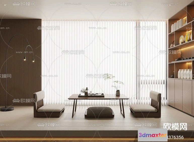 1535592 - TEA ROOM - 3D Model For Interior Design - 10966 3D Max