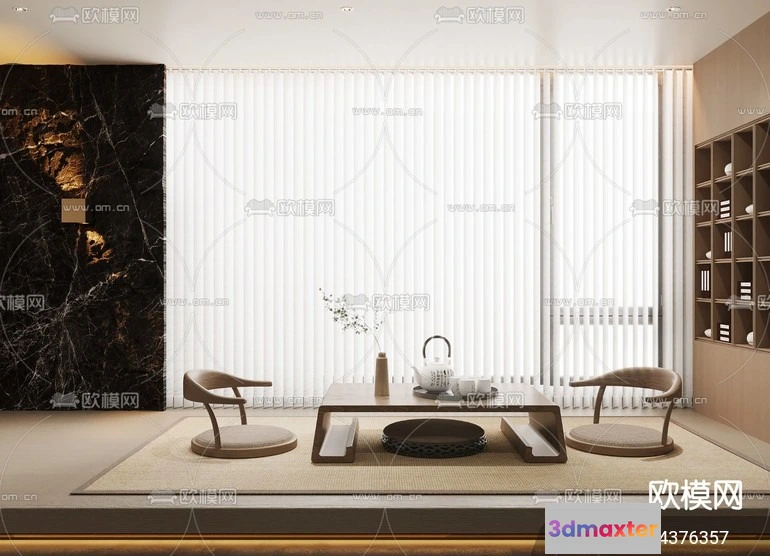 1535594 - TEA ROOM - 3D Model For Interior Design - 10967 3D Max