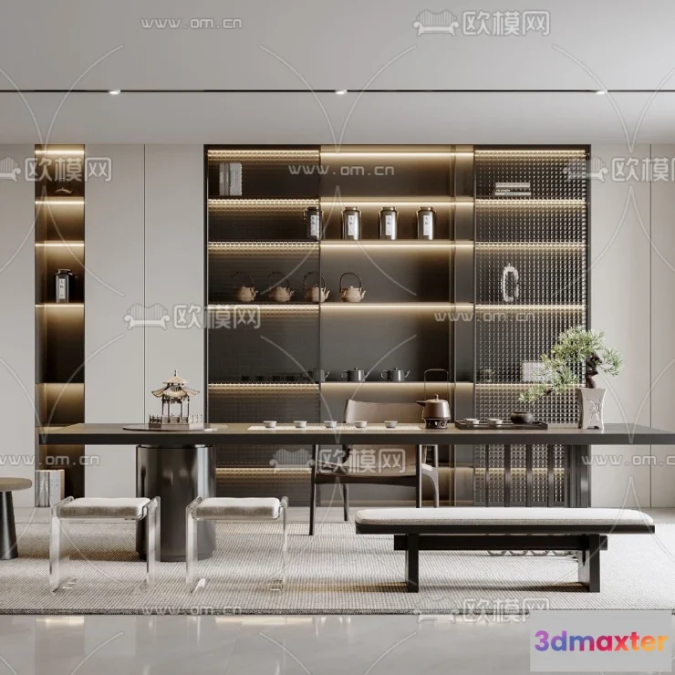 1535604 - TEA ROOM - 3D Model For Interior Design - 10972 3D Max