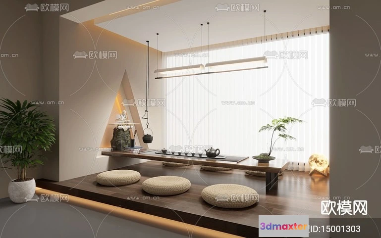 1535606 - TEA ROOM - 3D Model For Interior Design - 10973 3D Max