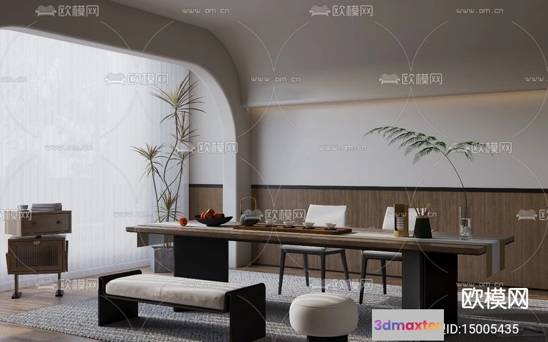 1535626 - TEA ROOM - 3D Model For Interior Design - 10983 3D Max