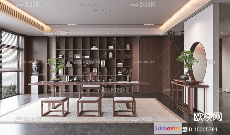 1535630 - TEA ROOM - 3D Model For Interior Design - 10985 3D Max