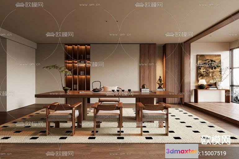 1535640 - TEA ROOM - 3D Model For Interior Design - 10990 3D Max