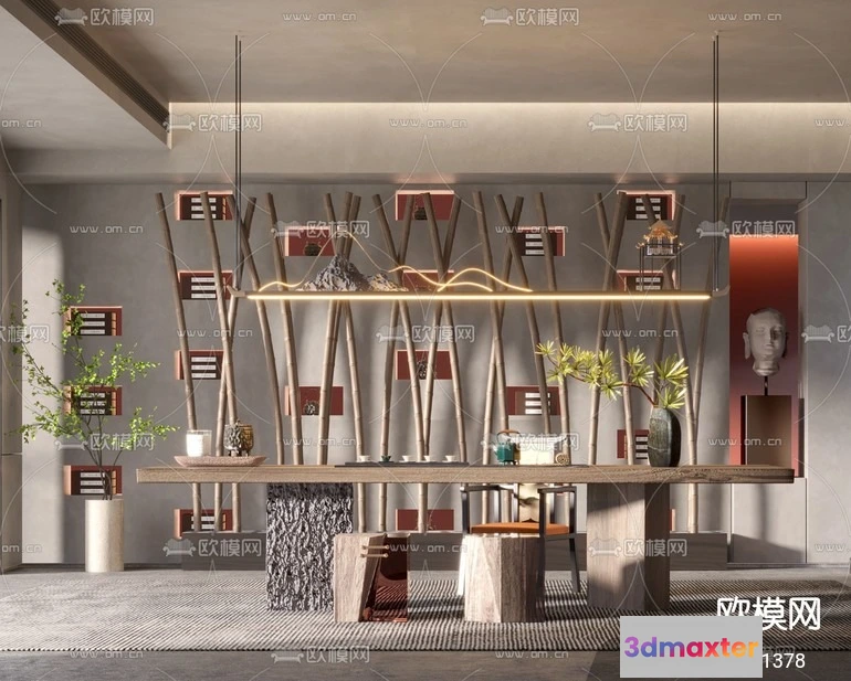 1535654 - TEA ROOM - 3D Model For Interior Design - 10997 3D Max