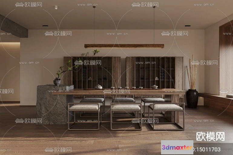 1535656 - TEA ROOM - 3D Model For Interior Design - 10998 3D Max