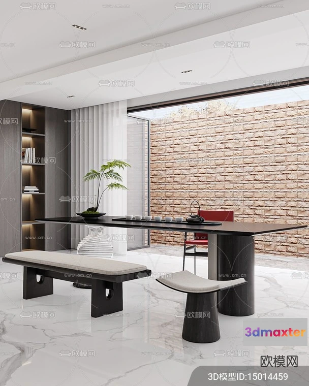 1535664 - TEA ROOM - 3D Model For Interior Design - 11002 3D Max