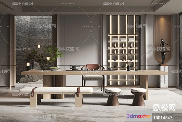 1535666 - TEA ROOM - 3D Model For Interior Design - 11003 3D Max