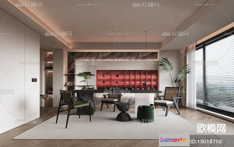 1535672 - TEA ROOM - 3D Model For Interior Design - 11006 3D Max