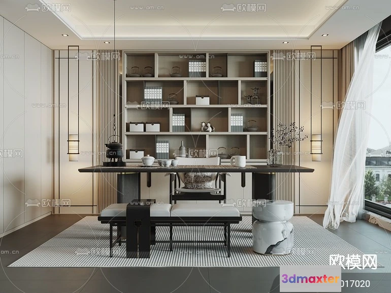 1535680 - TEA ROOM - 3D Model For Interior Design - 11010 3D Max