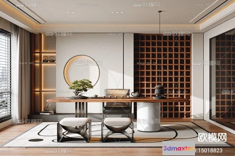 1535688 - TEA ROOM - 3D Model For Interior Design - 11014 3D Max