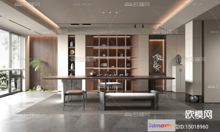 1535690 - TEA ROOM - 3D Model For Interior Design - 11015 3D Max