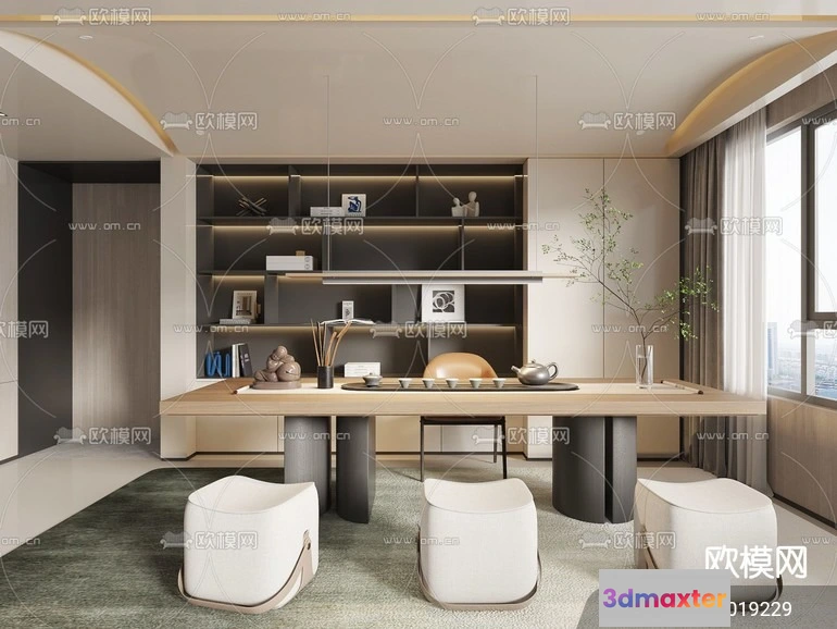 1535692 - TEA ROOM - 3D Model For Interior Design - 11016 3D Max