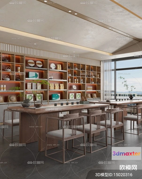 1535698 - TEA ROOM - 3D Model For Interior Design - 11019 3D Max