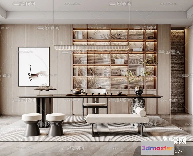 1535700 - TEA ROOM - 3D Model For Interior Design - 11020 3D Max