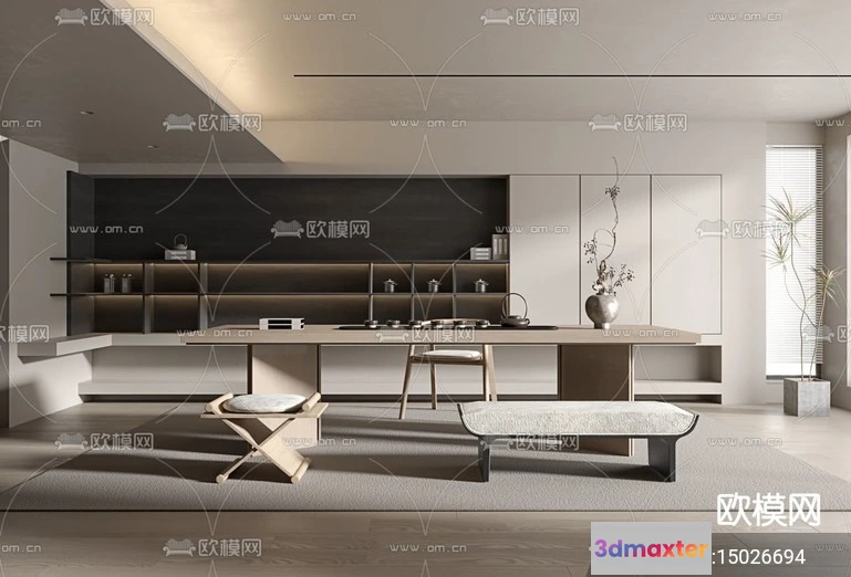 1535720 - TEA ROOM - 3D Model For Interior Design - 11030 3D Max