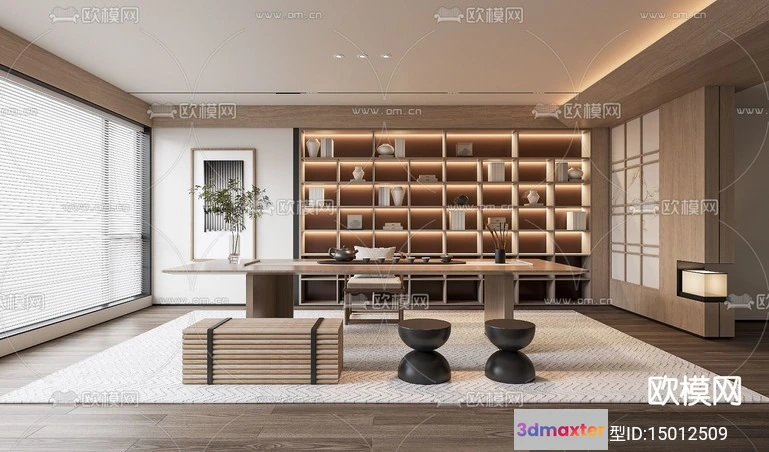 1535724 - TEA ROOM - 3D Model For Interior Design - 11032 3D Max